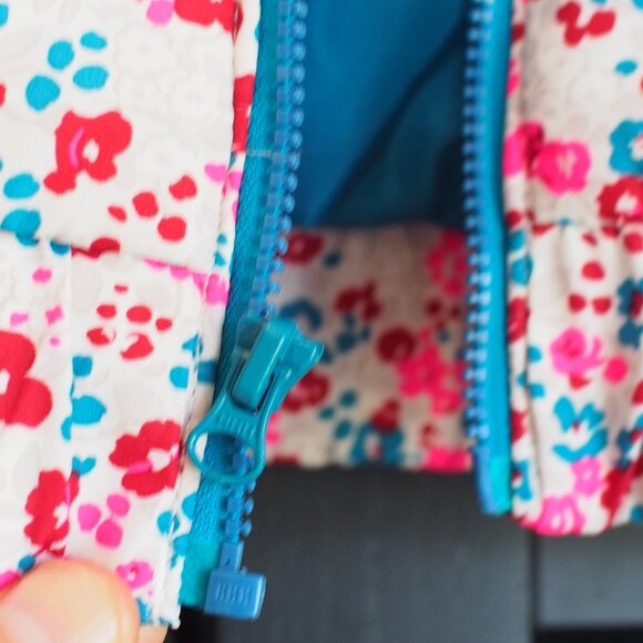 Genuine Kids From Osh Kosh | Girl's Floral Puffer Vest - Picture 3 of 7